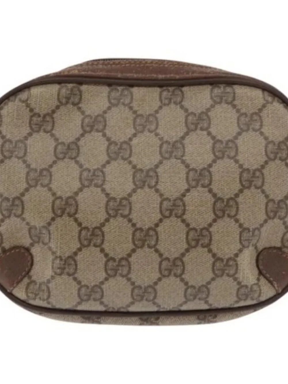 GUCCI GG Supreme Web Sherry Line Bag PVC Beige Gold 156 02 066 Auth BA10344 - Picture 3 of 15